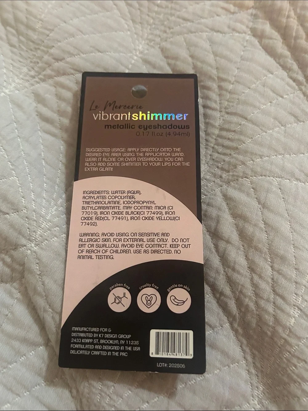 La Mercerie Vibrant Shimmer Metallic Eyeshadow Trio — Copper/Bronze/Midnight NWT